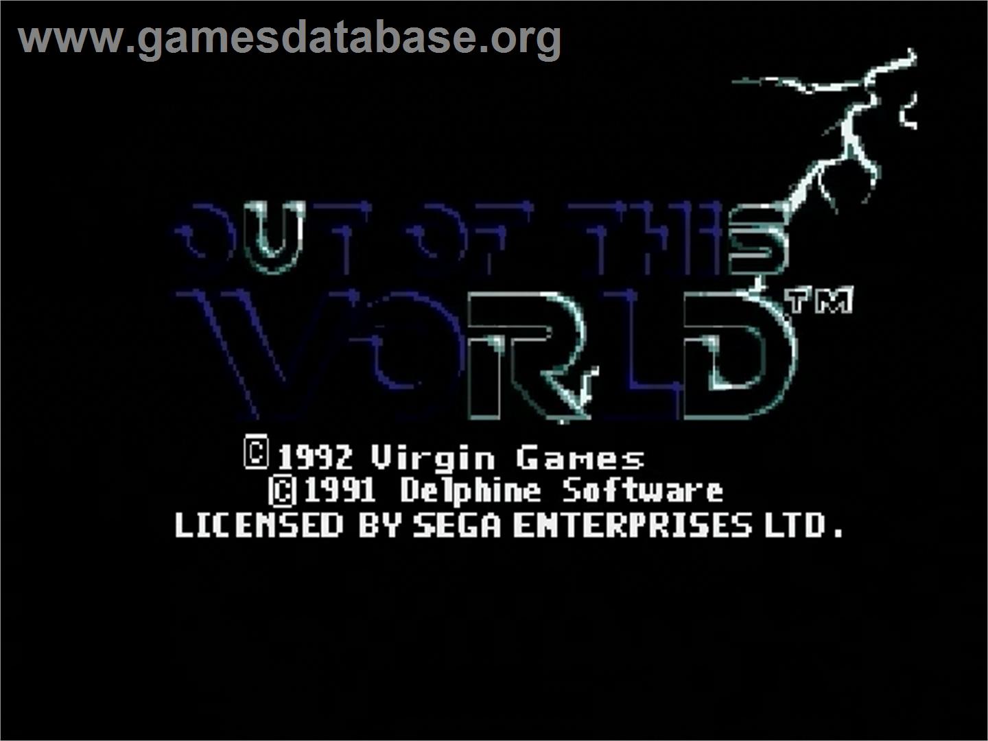 Out of This World - Sega Genesis - Artwork - Title Screen