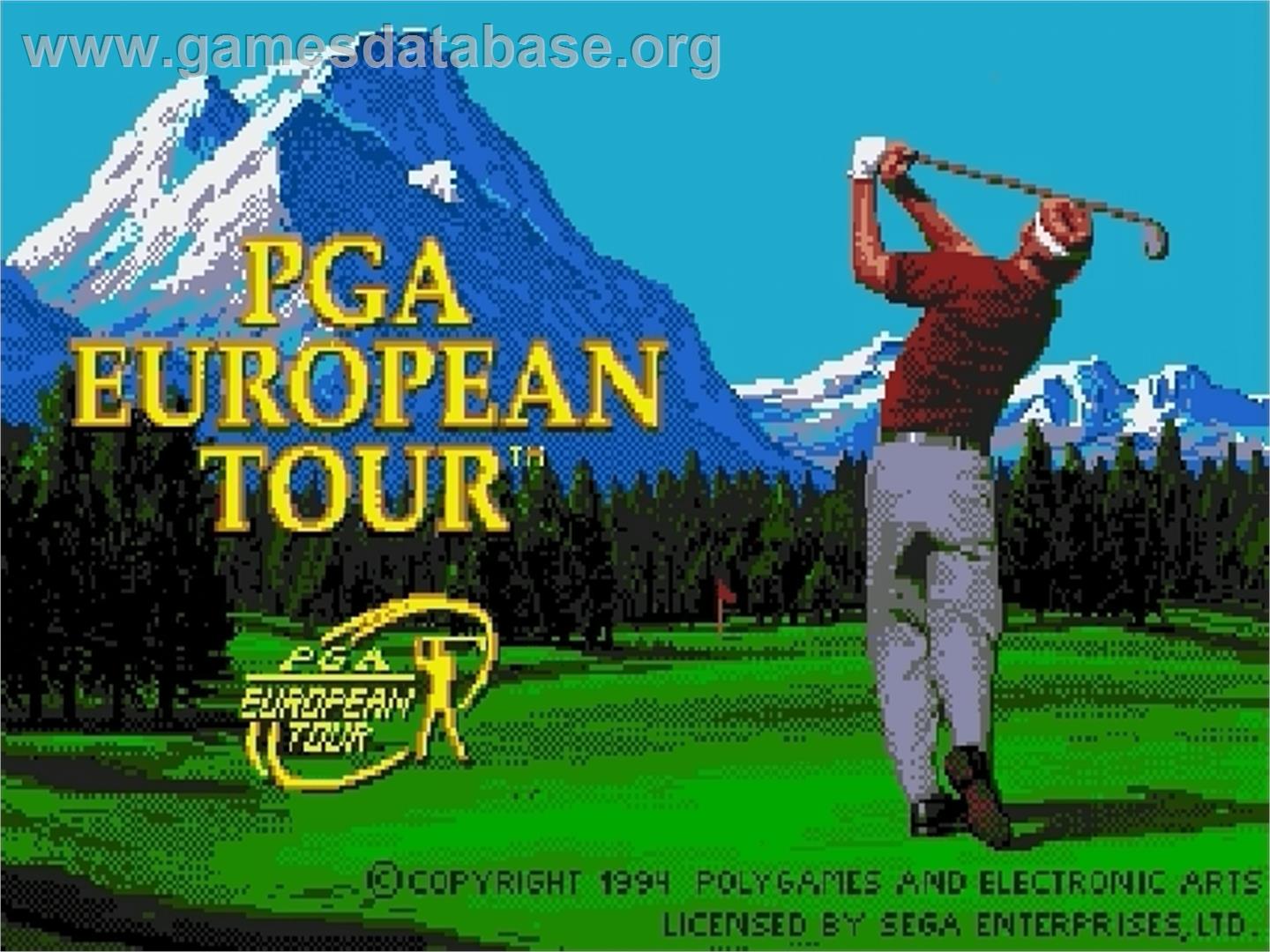 PGA European Tour - Sega Genesis - Artwork - Title Screen