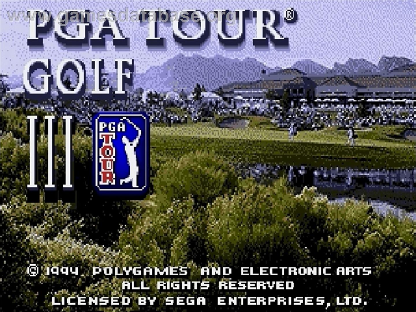 PGA Tour Golf 3 - Sega Genesis - Artwork - Title Screen
