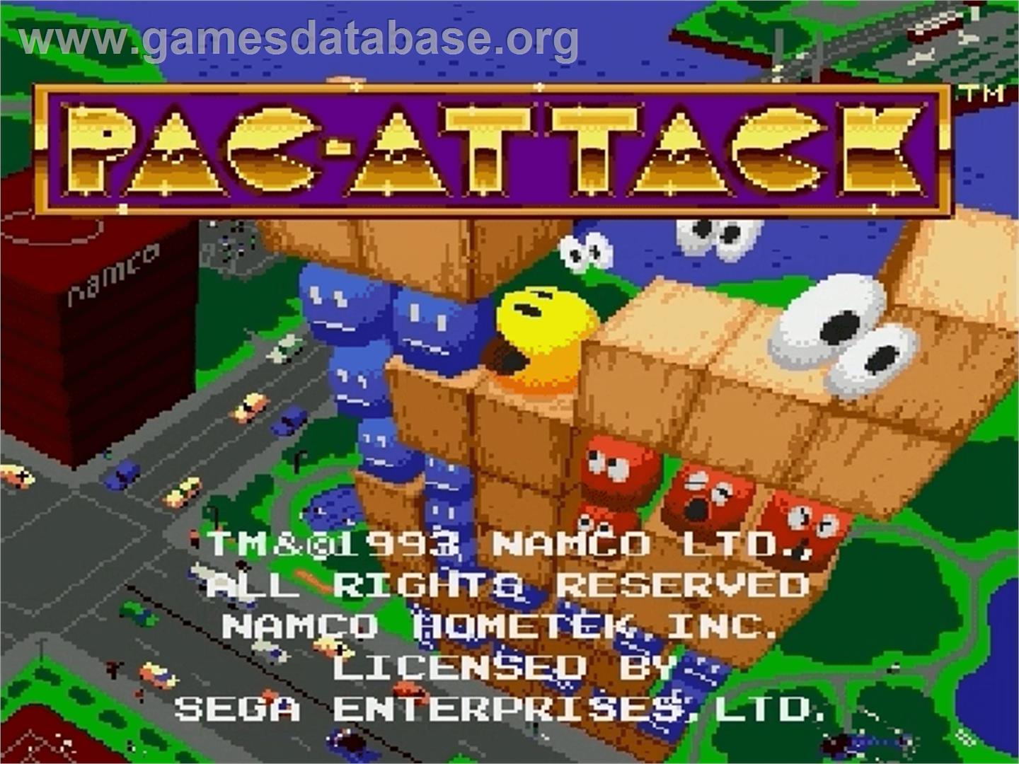 Pac-Attack - Sega Genesis - Artwork - Title Screen