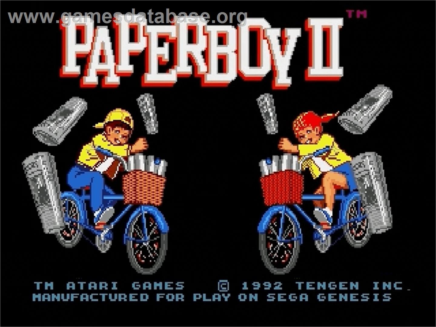 Paperboy 2 - Sega Genesis - Artwork - Title Screen