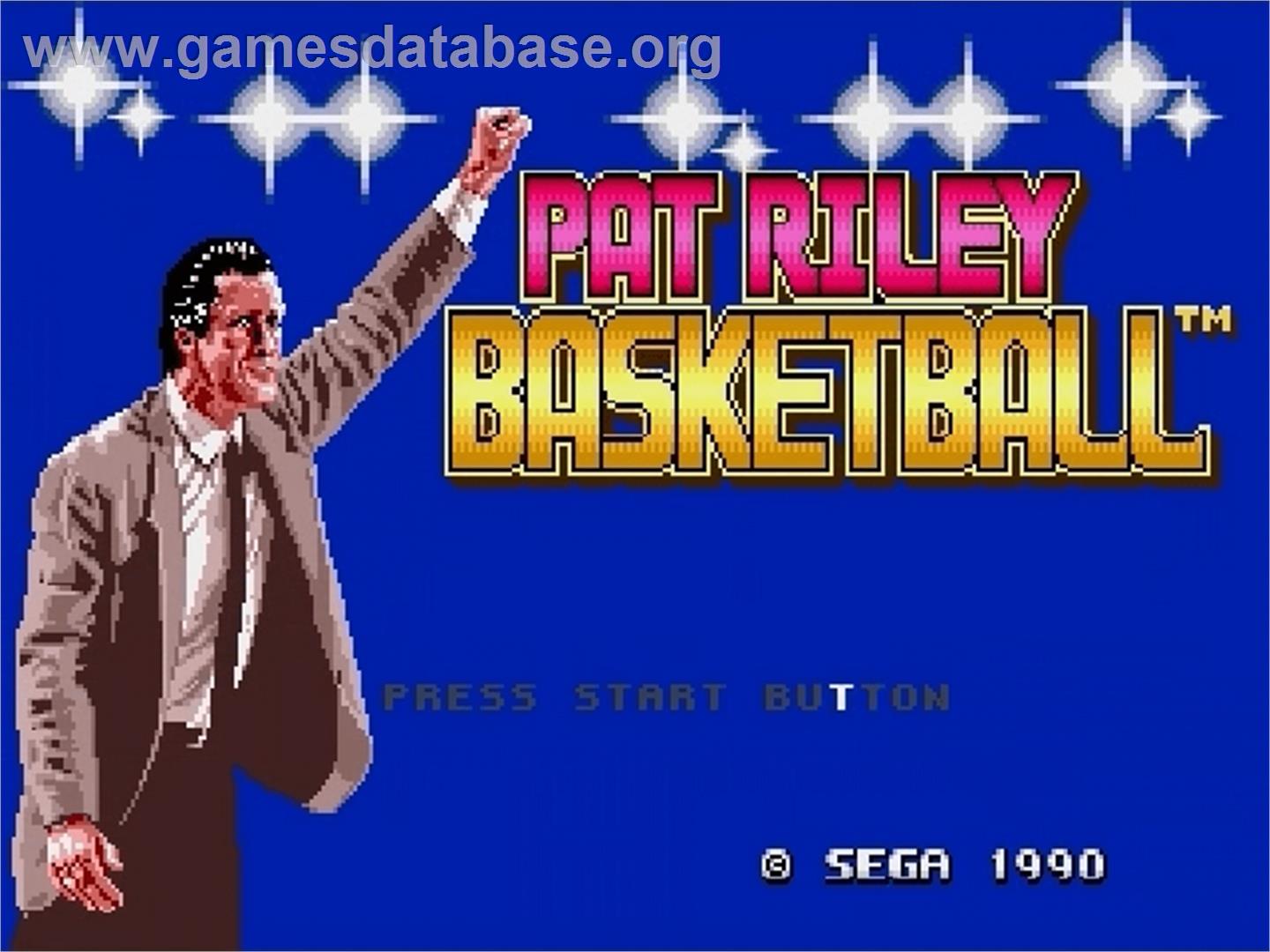 Pat Riley Basketball - Sega Genesis - Artwork - Title Screen