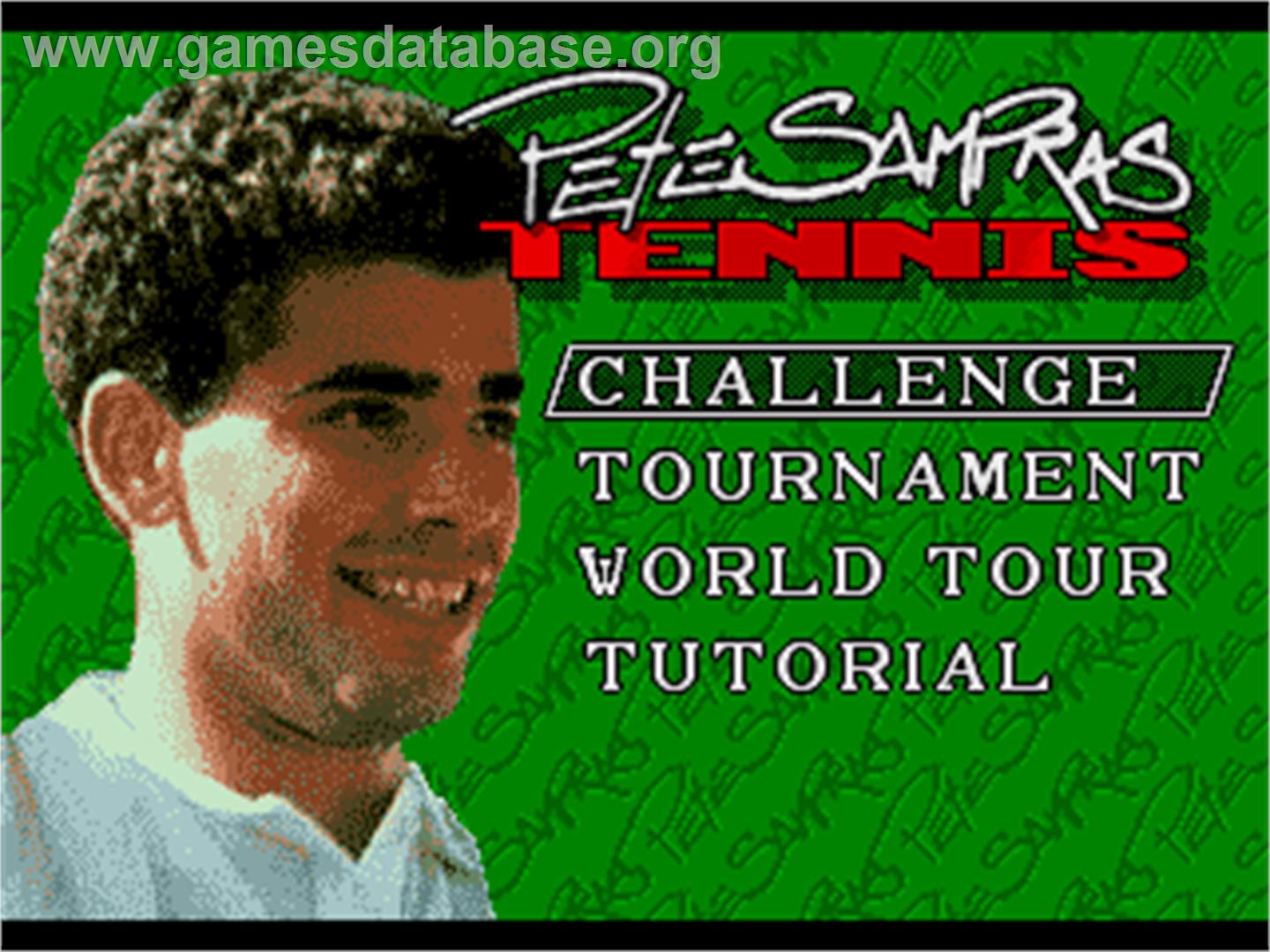 Pete Sampras Tennis - Sega Genesis - Artwork - Title Screen