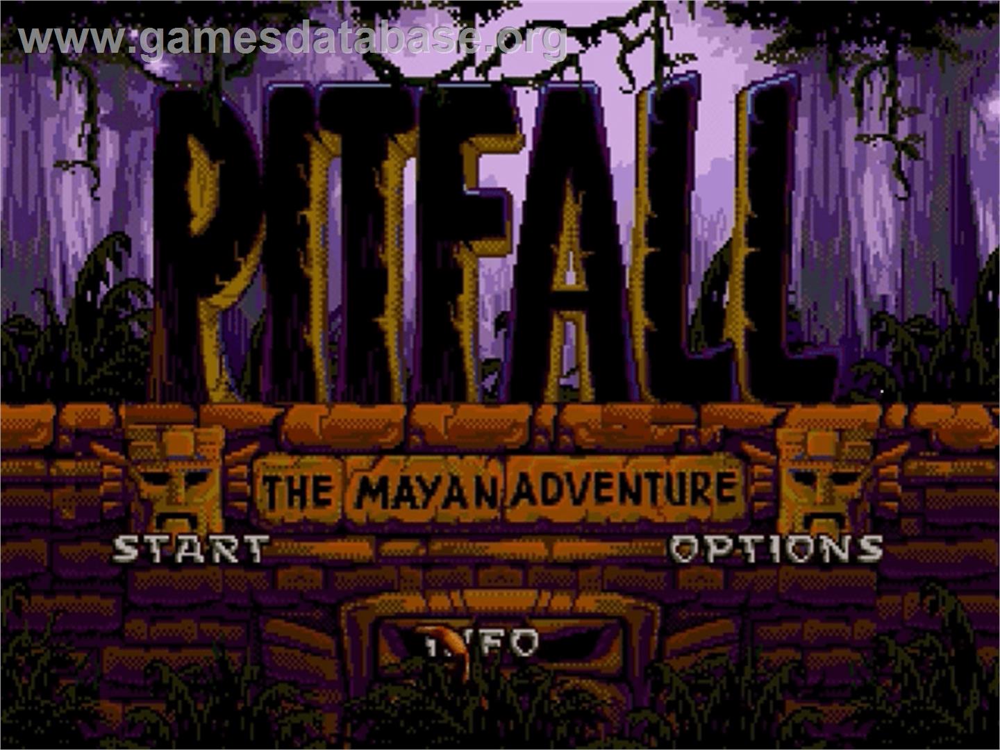 Pitfall: The Mayan Adventure - Sega Genesis - Artwork - Title Screen
