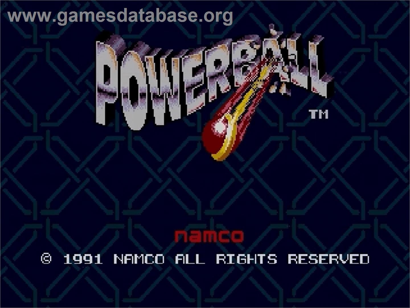 Power Ball - Sega Genesis - Artwork - Title Screen