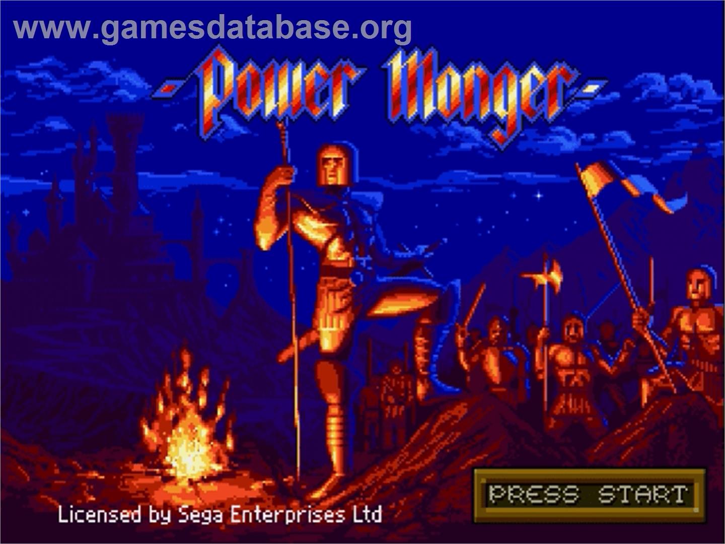 Powermonger - Sega Genesis - Artwork - Title Screen