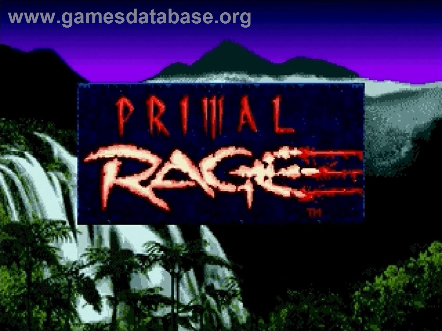 Primal Rage - Sega Genesis - Artwork - Title Screen
