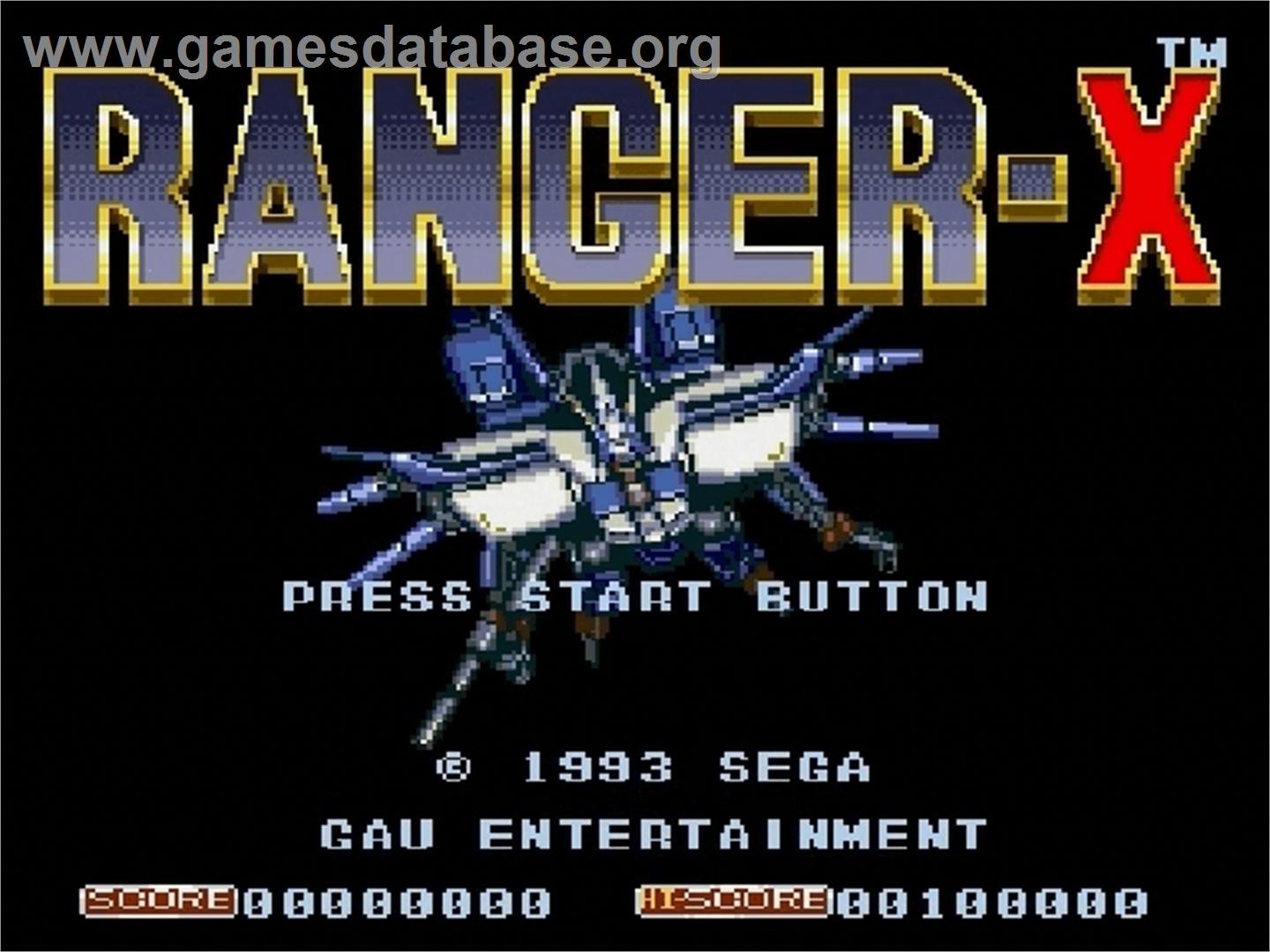 Ranger X - Sega Genesis - Artwork - Title Screen