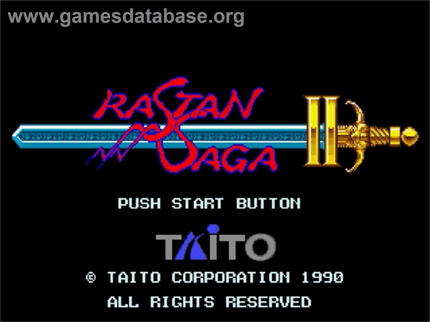 Rastan Saga 2 - Sega Genesis - Artwork - Title Screen