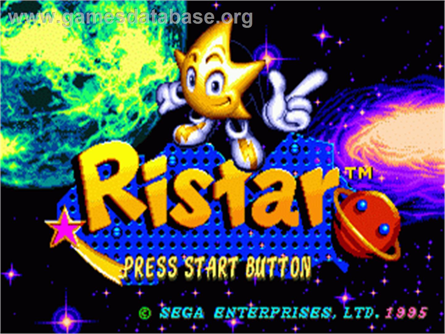 Ristar - Sega Genesis - Artwork - Title Screen