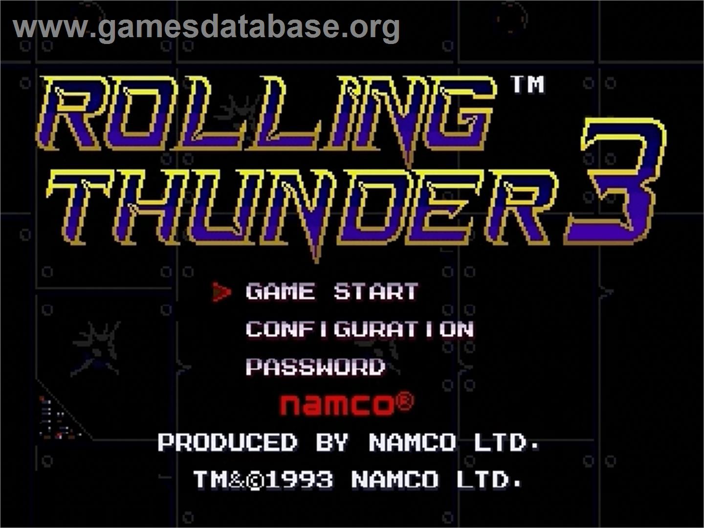 Rolling Thunder 3 - Sega Genesis - Artwork - Title Screen
