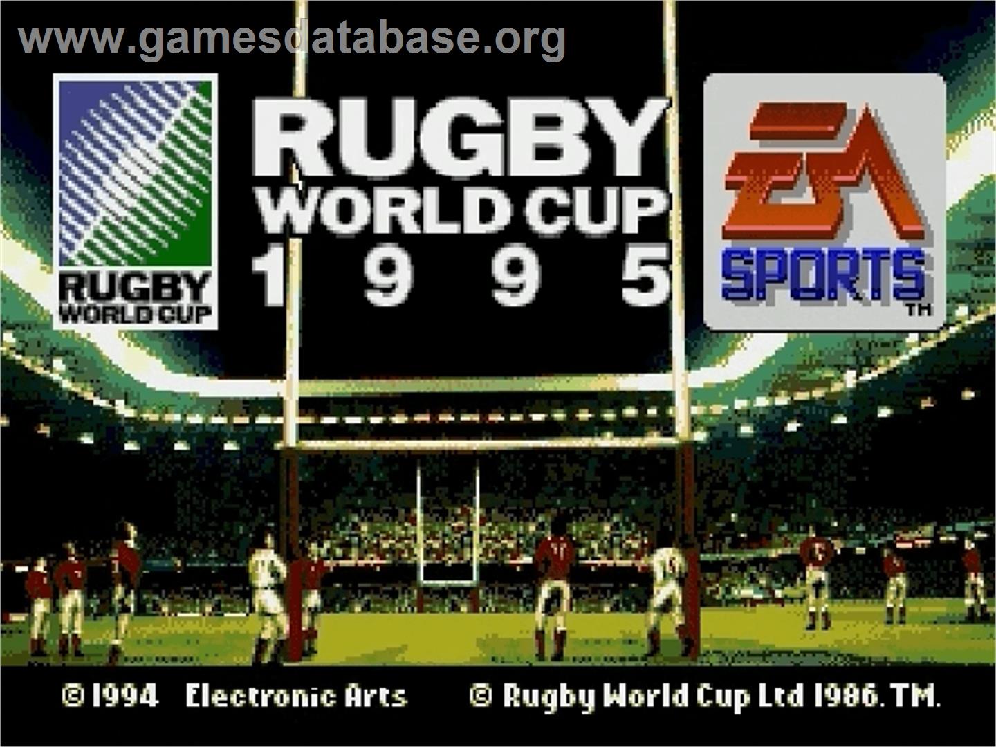 Rugby World Cup 95 - Sega Genesis - Artwork - Title Screen