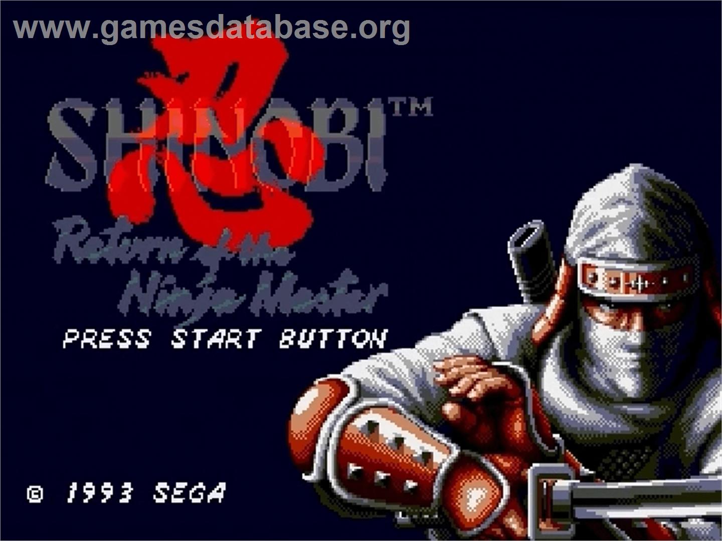 Shinobi III - Sega Genesis - Artwork - Title Screen