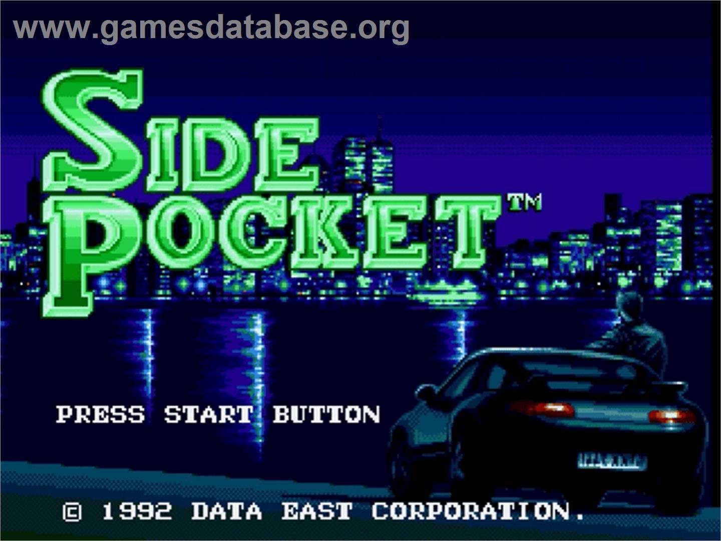Side Pocket - Sega Genesis - Artwork - Title Screen