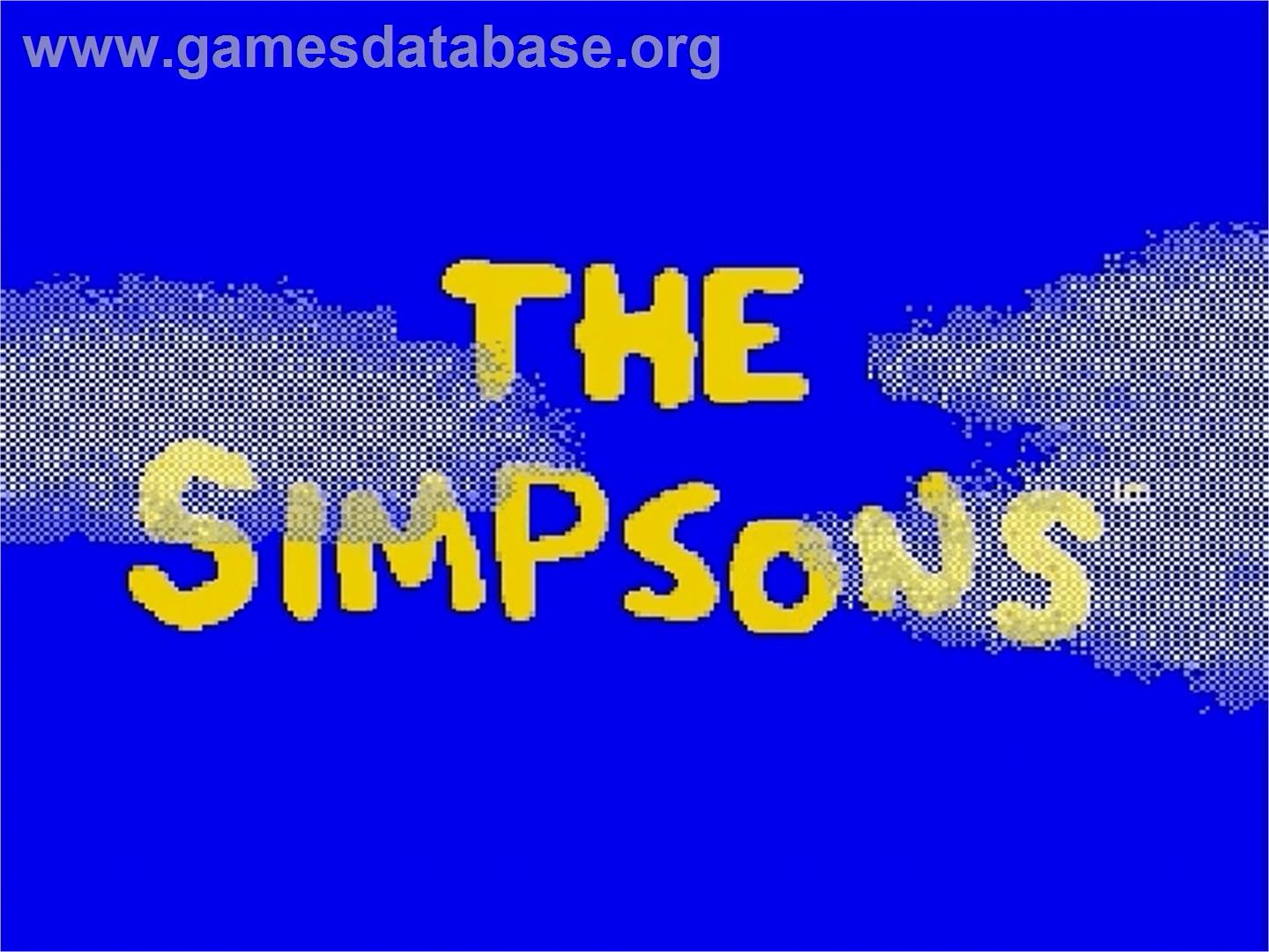 Simpsons, The: Bart's Nightmare - Sega Genesis - Artwork - Title Screen