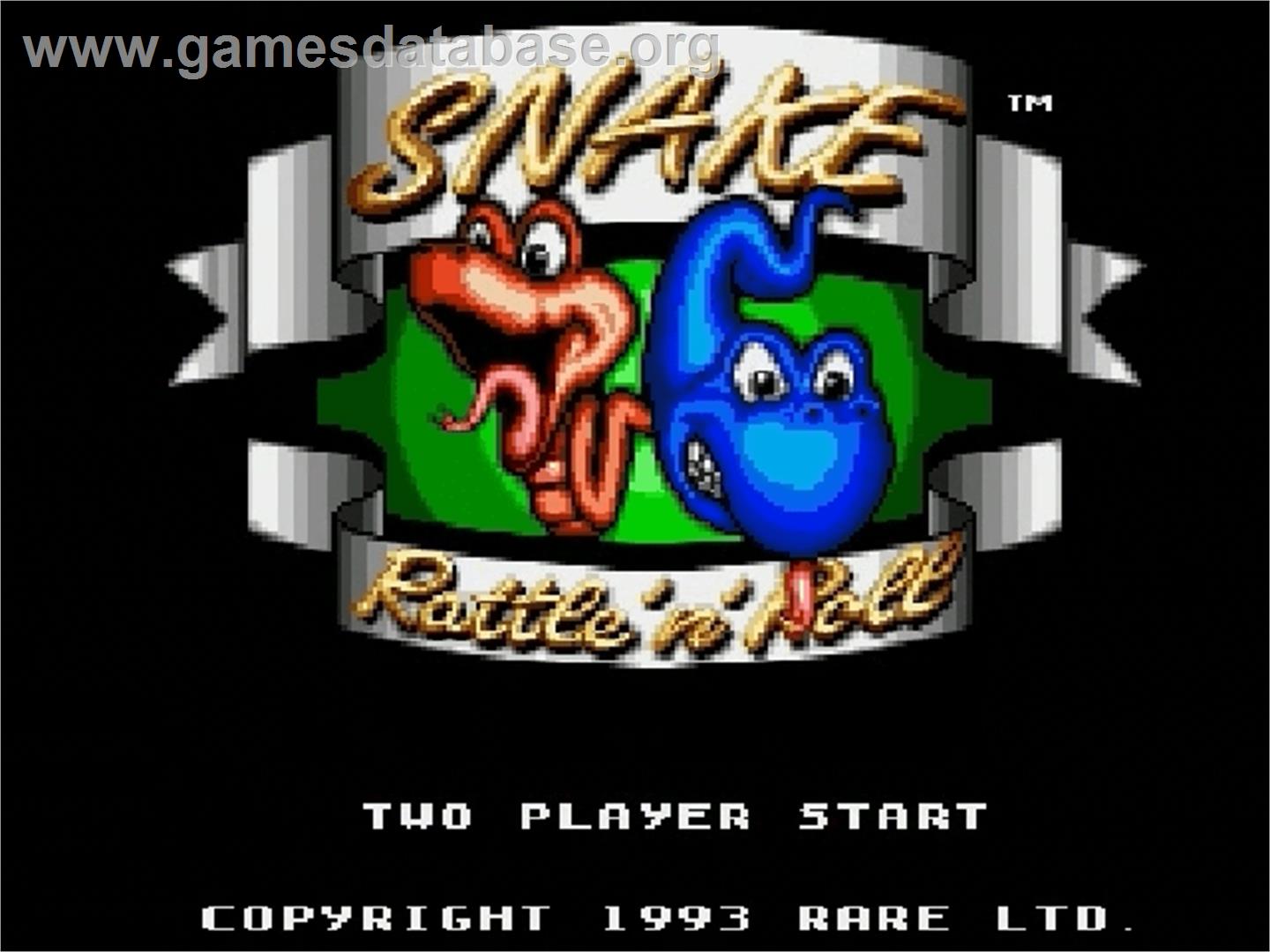 Snake Rattle 'n Roll - Sega Genesis - Artwork - Title Screen