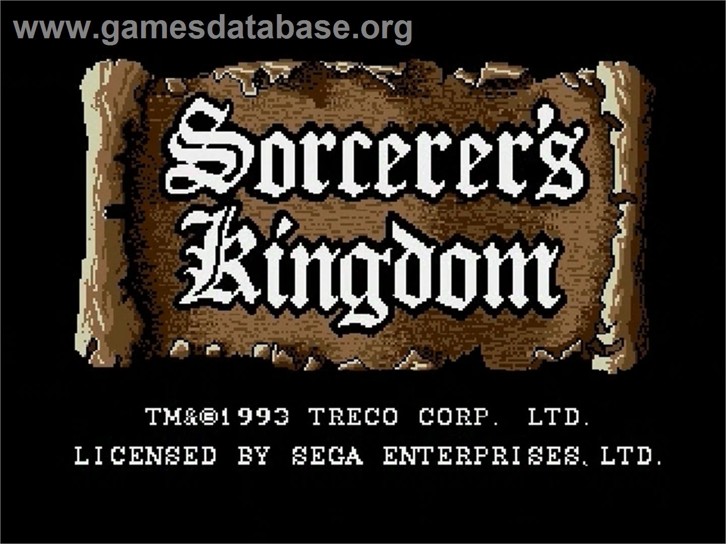 Sorcerer's Kingdom - Sega Genesis - Artwork - Title Screen