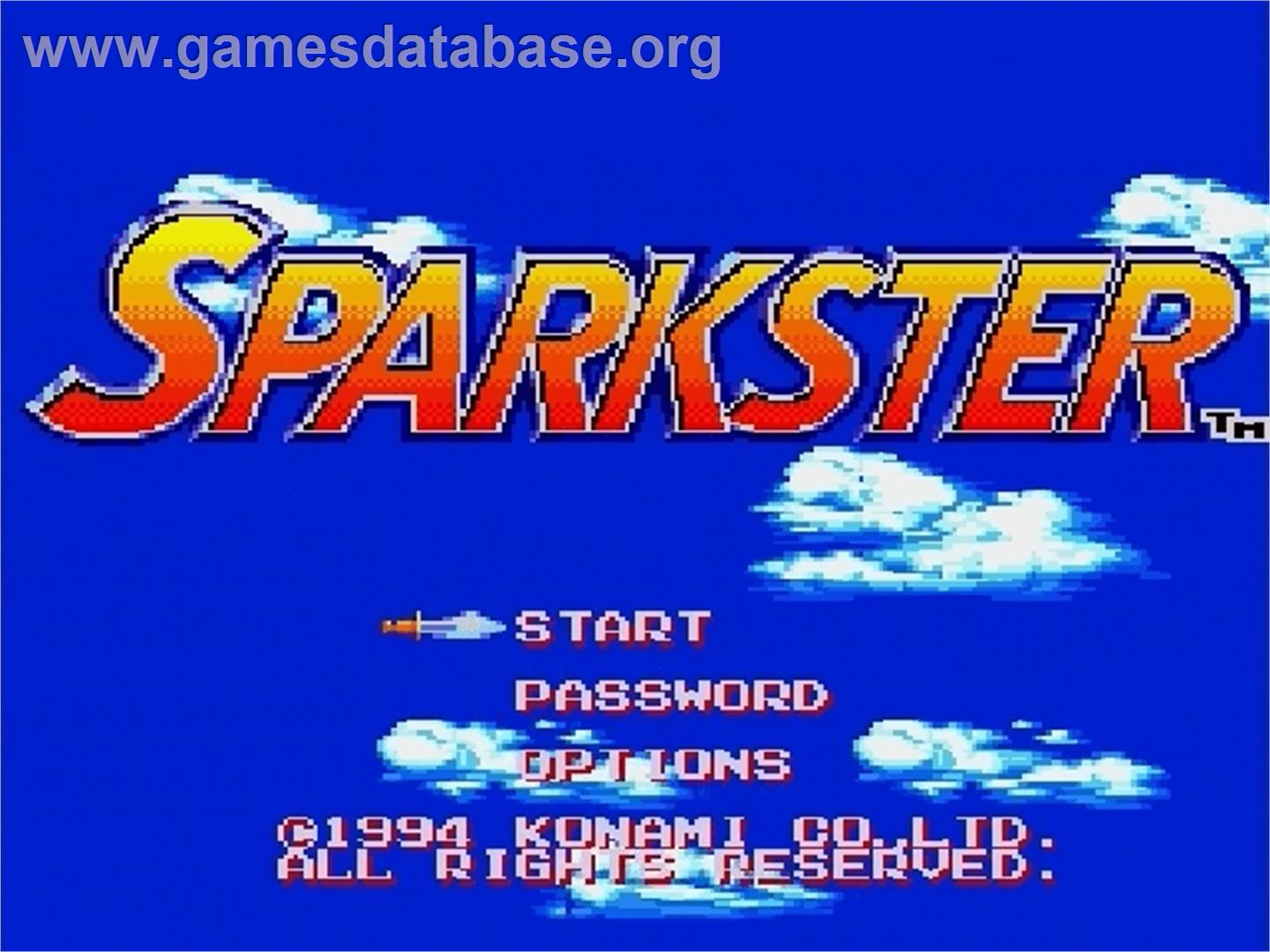 Sparkster - Sega Genesis - Artwork - Title Screen