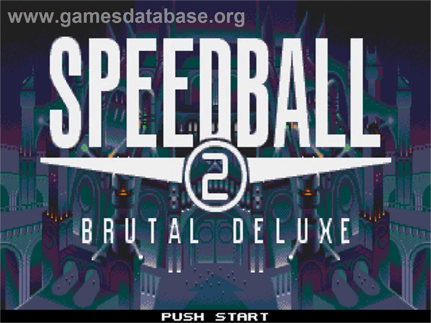 Speedball 2: Brutal Deluxe - Sega Genesis - Artwork - Title Screen