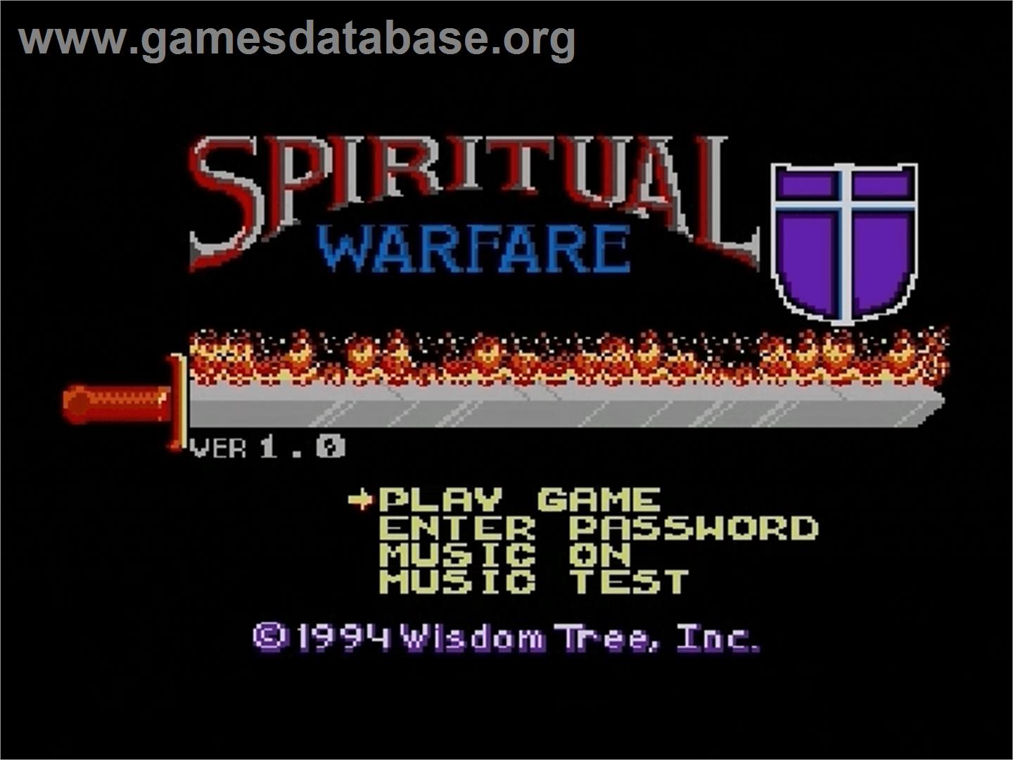 Spiritual Warfare - Sega Genesis - Artwork - Title Screen