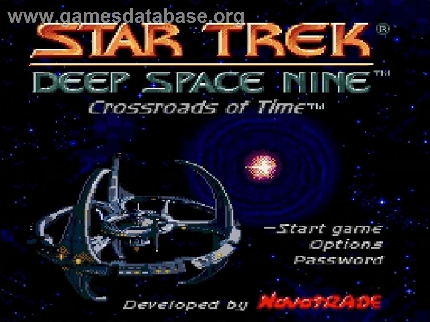 Star Trek Deep Space Nine - Crossroads of Time - Sega Genesis - Artwork - Title Screen