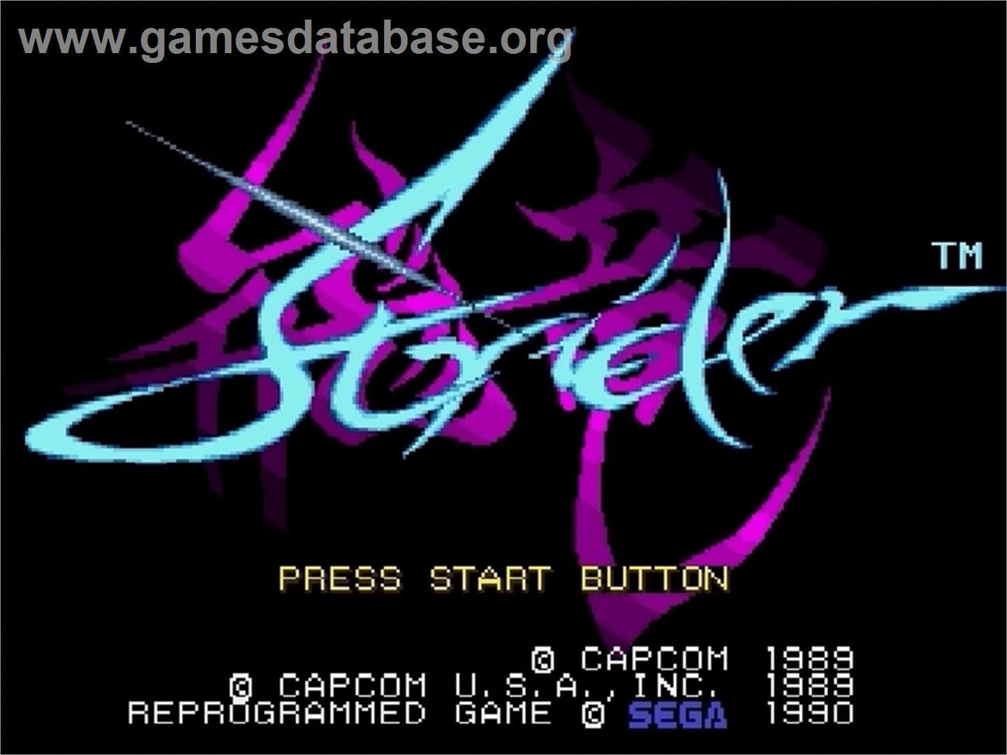 Strider - Sega Genesis - Artwork - Title Screen
