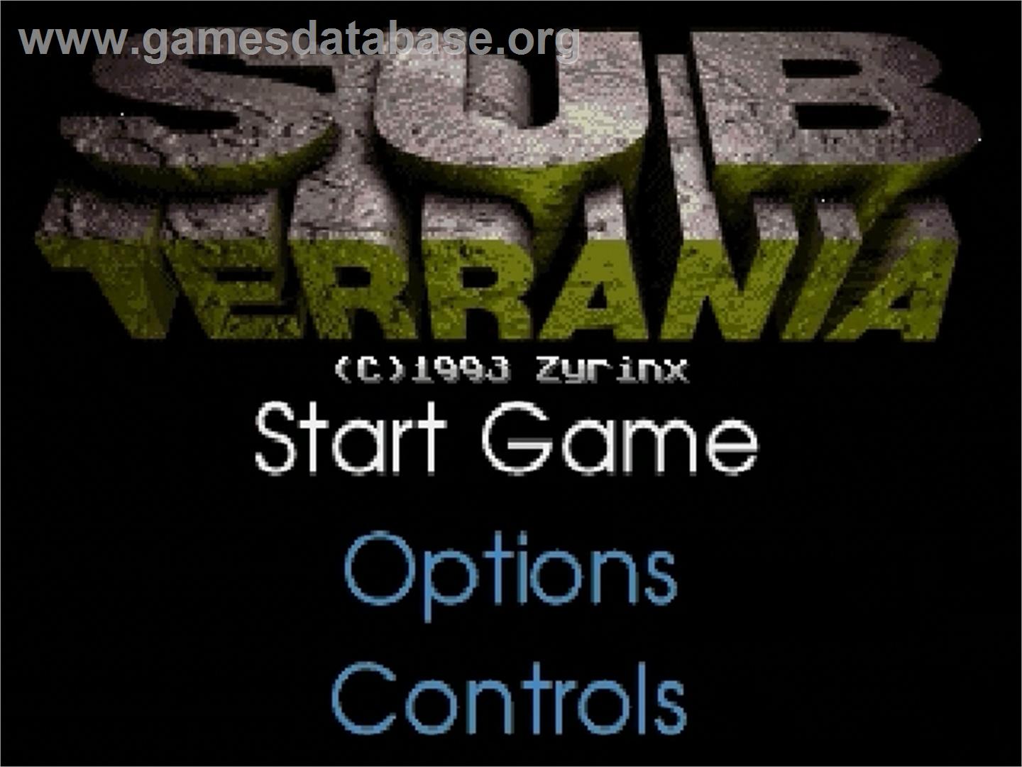 Sub-Terrania - Sega Genesis - Artwork - Title Screen