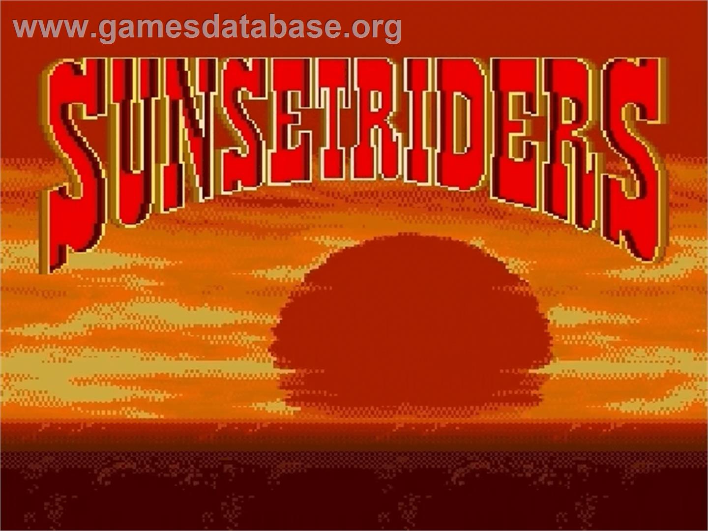Sunset Riders - Sega Genesis - Artwork - Title Screen