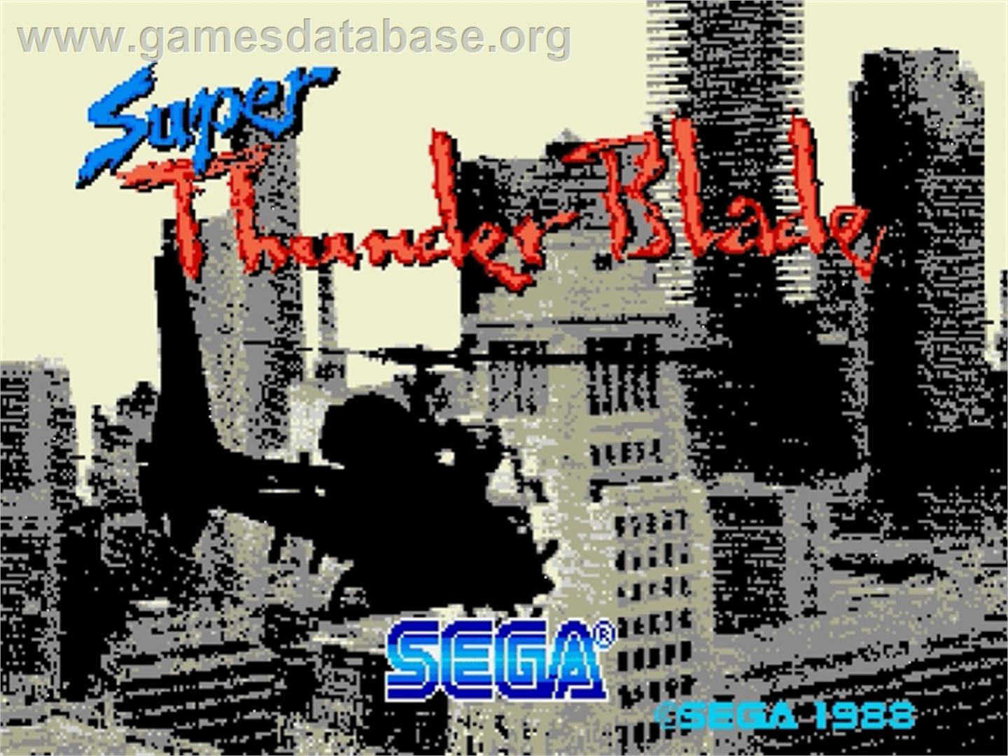Super Thunder Blade - Sega Genesis - Artwork - Title Screen