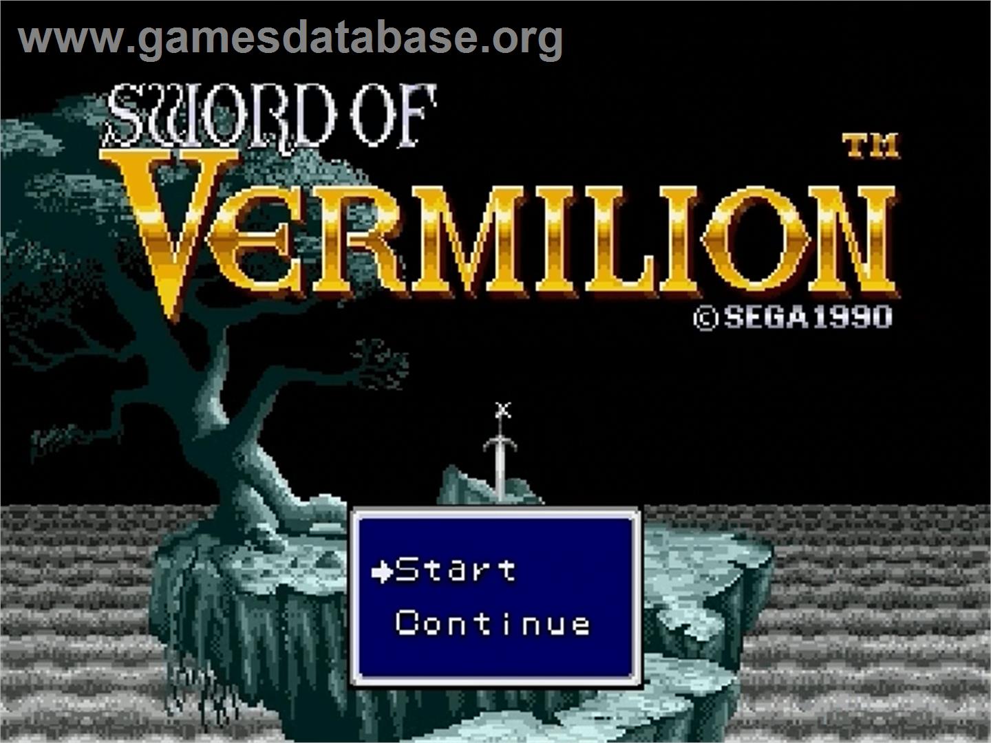 Sword of Vermilion - Sega Genesis - Artwork - Title Screen