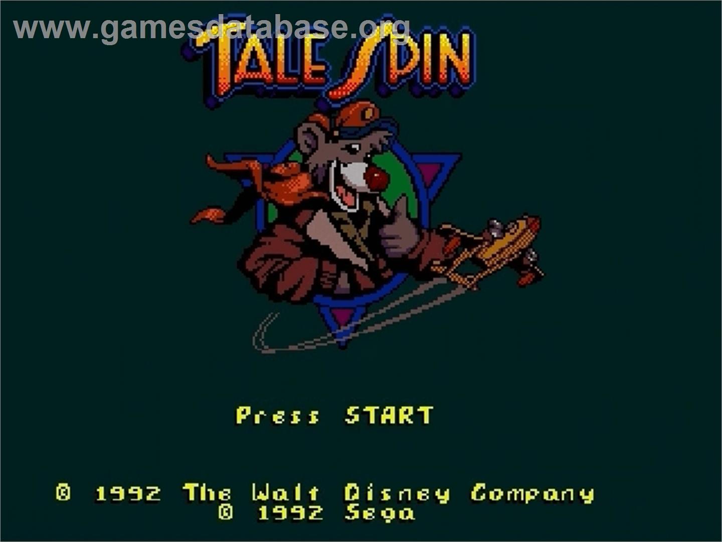 TaleSpin - Sega Genesis - Artwork - Title Screen