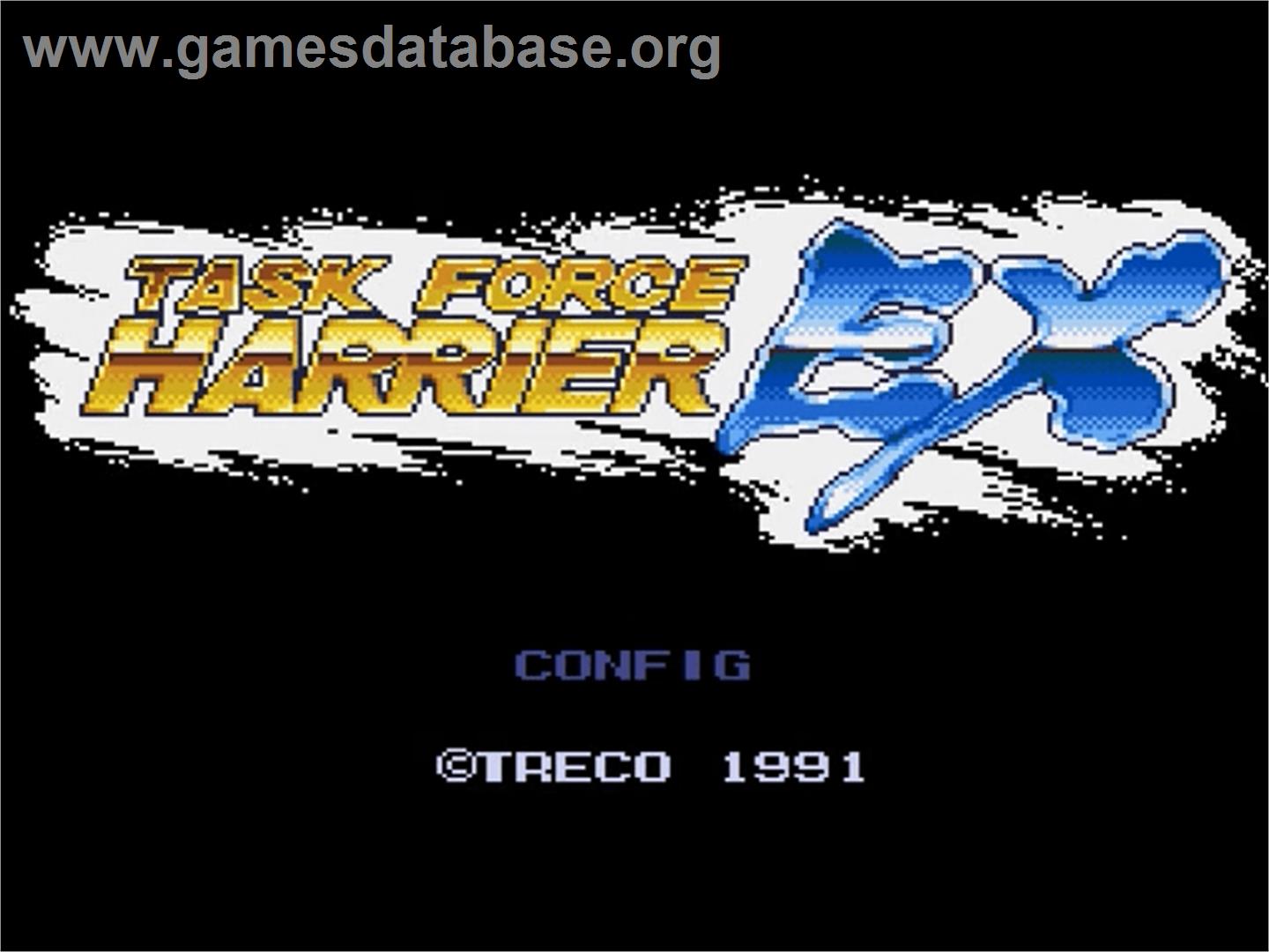 Task Force Harrier EX - Sega Genesis - Artwork - Title Screen