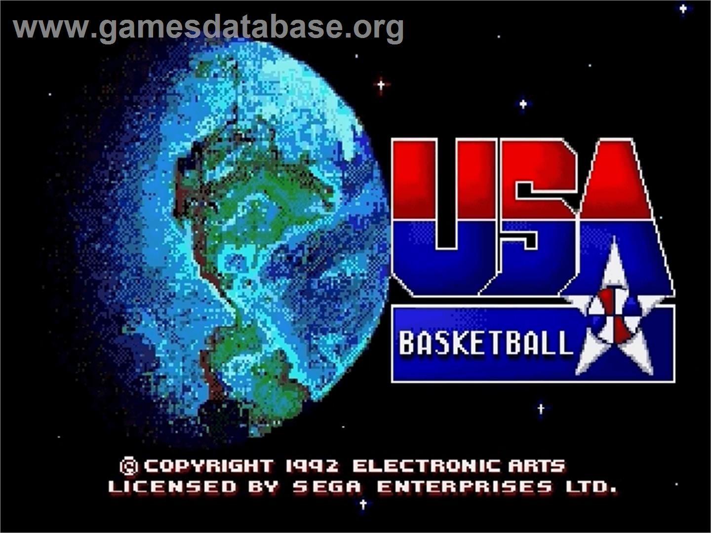 Team USA Basketball - Sega Genesis - Artwork - Title Screen
