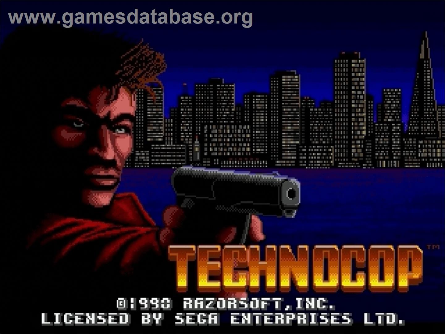 Techno Cop - Sega Genesis - Artwork - Title Screen