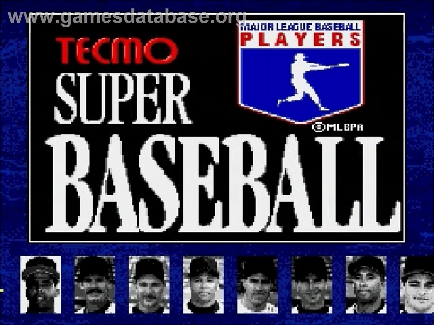 Tecmo Super Baseball - Sega Genesis - Artwork - Title Screen