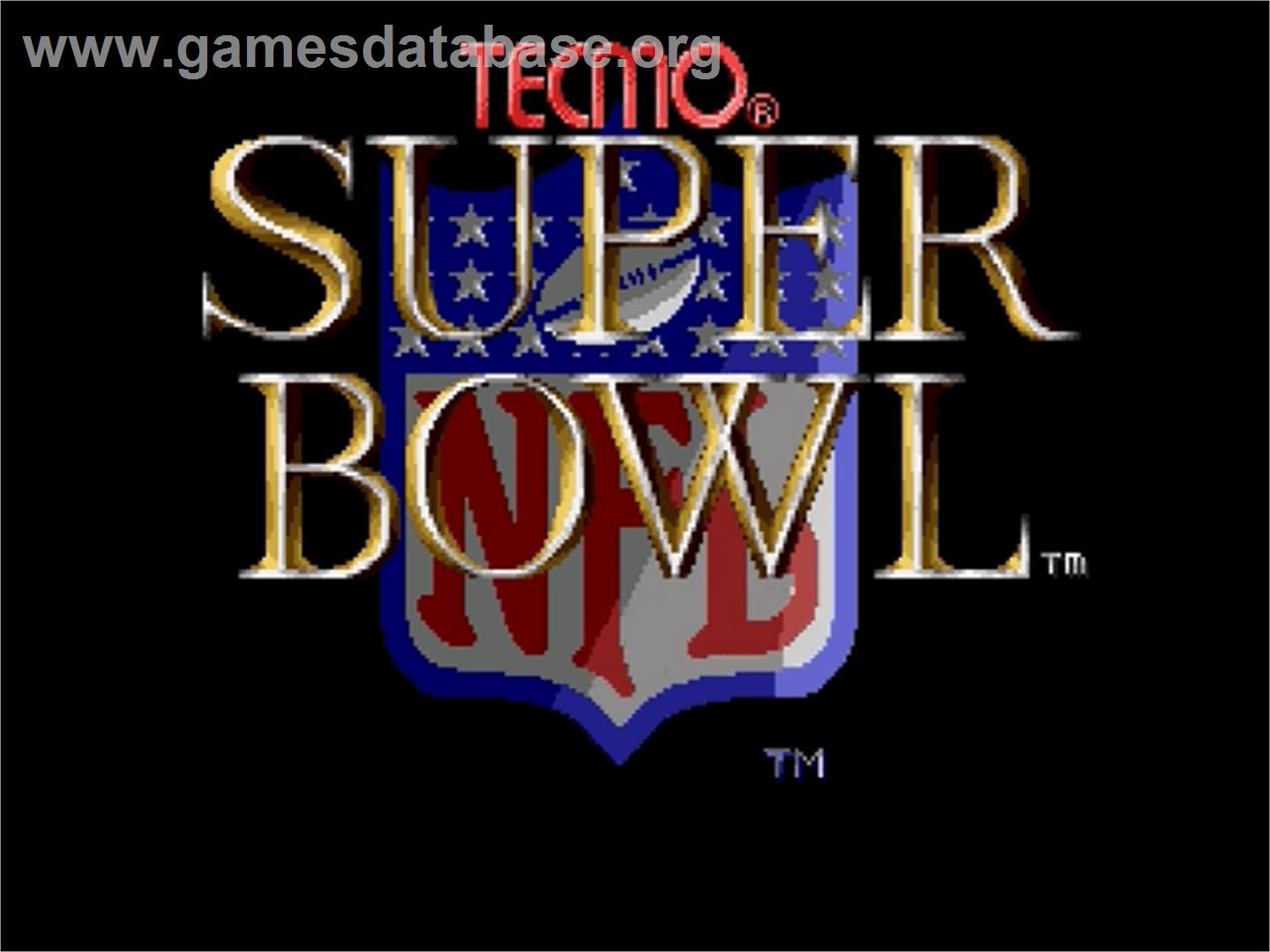 Tecmo Super Bowl - Sega Genesis - Artwork - Title Screen