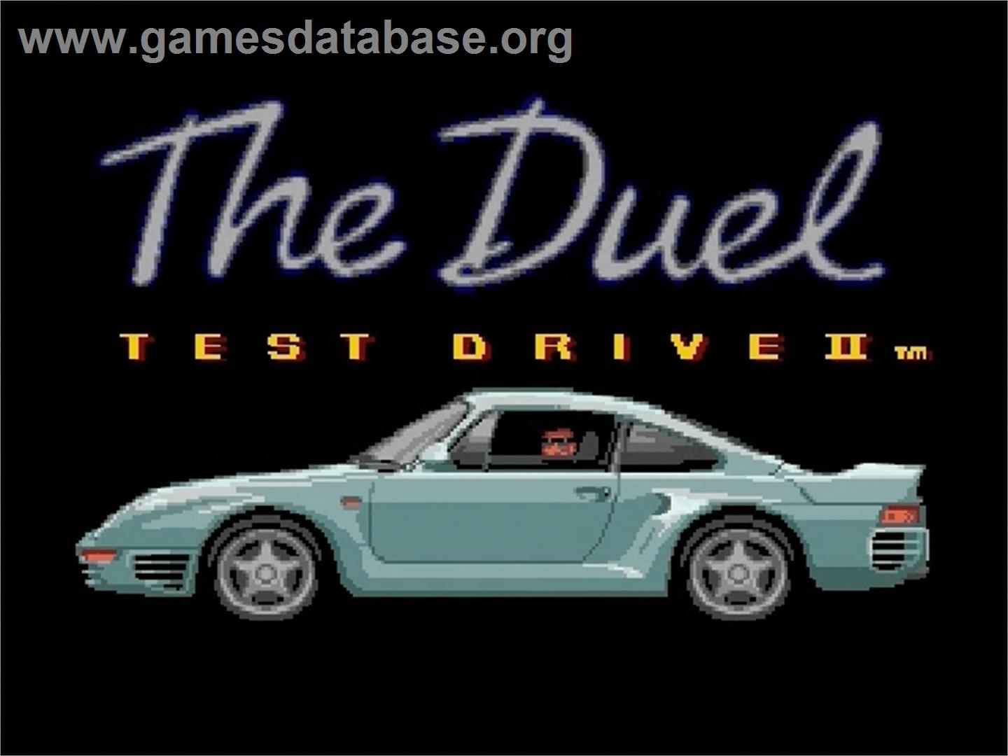 Test Drive II - The Duel - Sega Genesis - Artwork - Title Screen