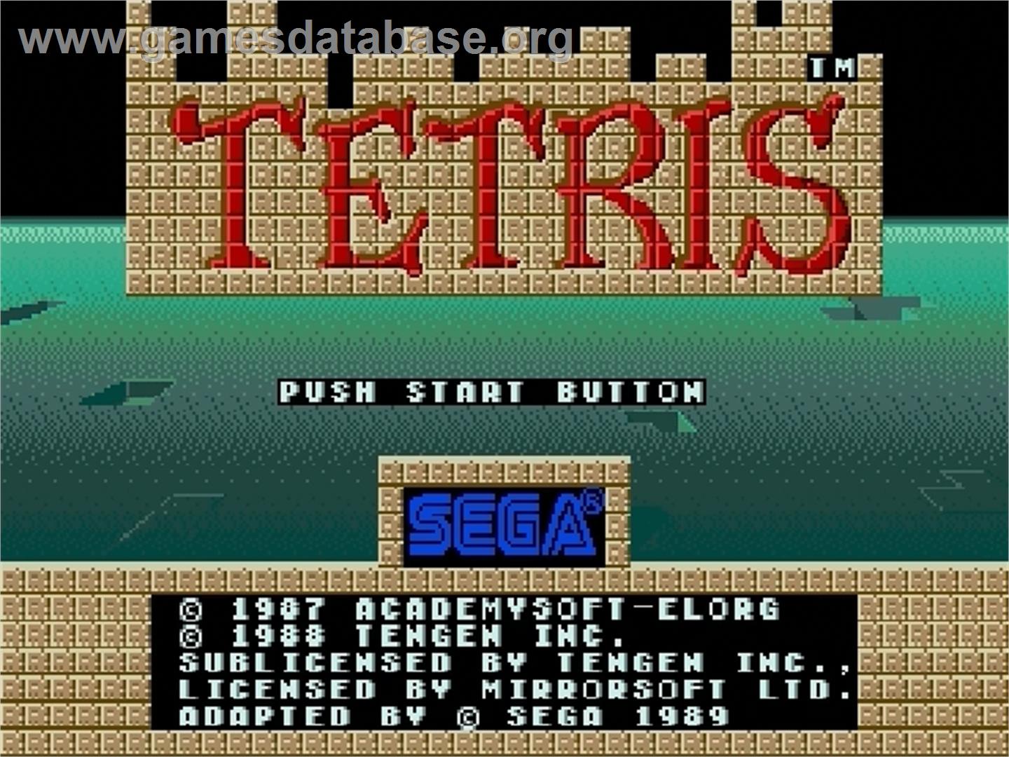Tetris - Sega Genesis - Artwork - Title Screen