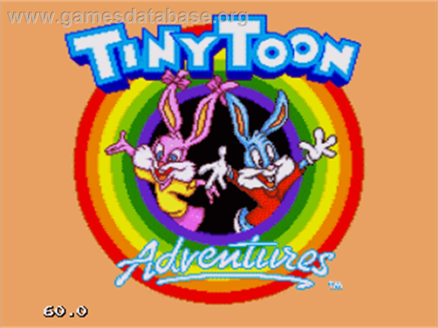 Tiny Toon Adventures: Acme All-Stars - Sega Genesis - Artwork - Title Screen