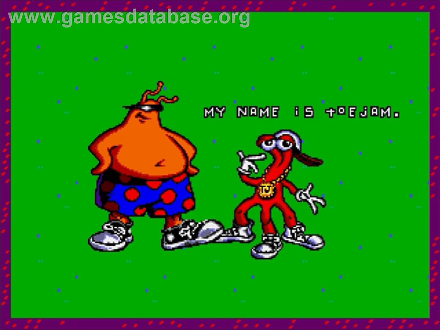 ToeJam & Earl - Sega Genesis - Artwork - Title Screen