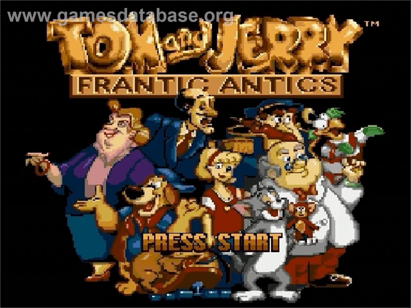 Tom and Jerry - Frantic Antics - Sega Genesis - Artwork - Title Screen