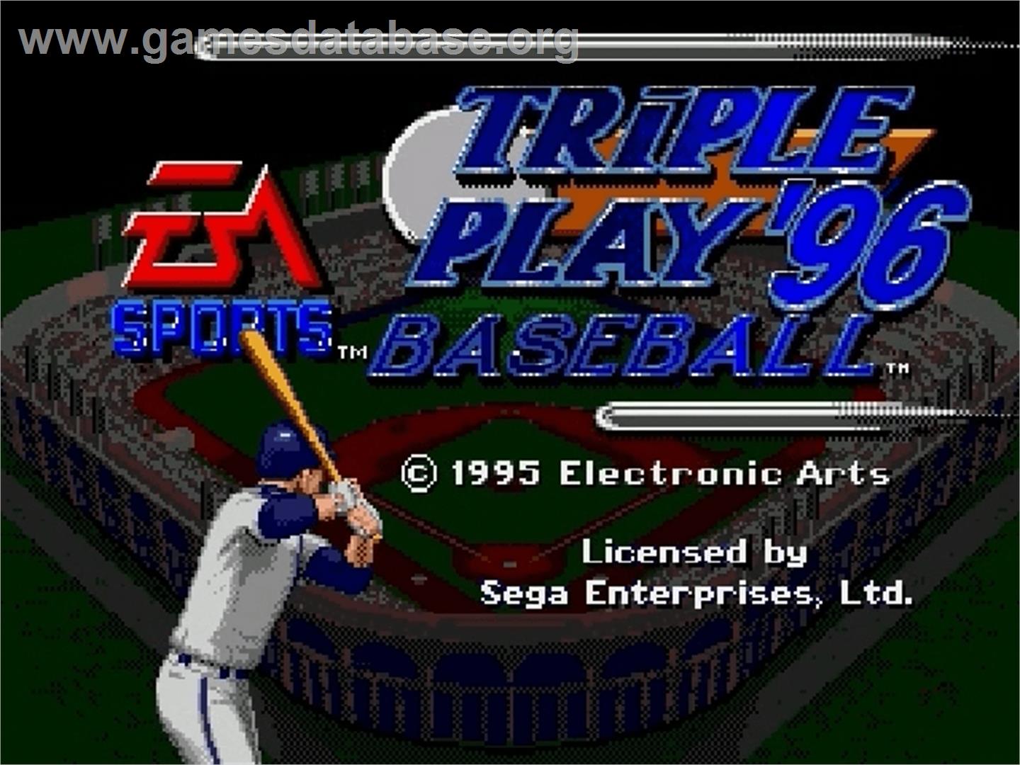 Triple Play '96 - Sega Genesis - Artwork - Title Screen