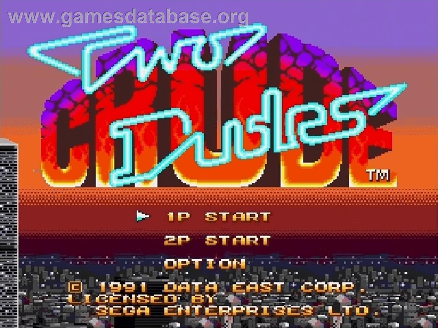 Two Crude Dudes - Sega Genesis - Artwork - Title Screen