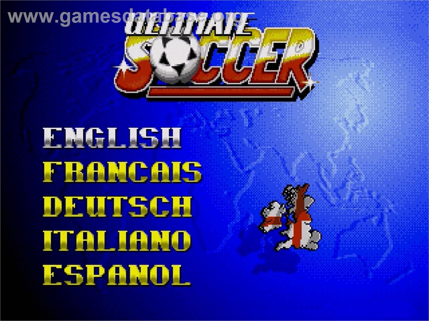 Ultimate Soccer - Sega Genesis - Artwork - Title Screen
