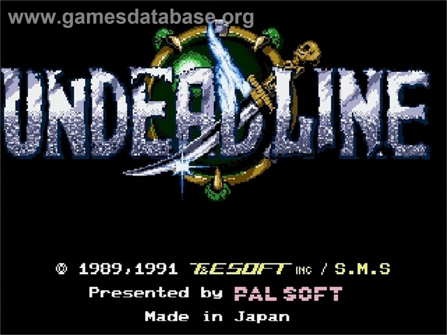 Undead Line - Sega Genesis - Artwork - Title Screen