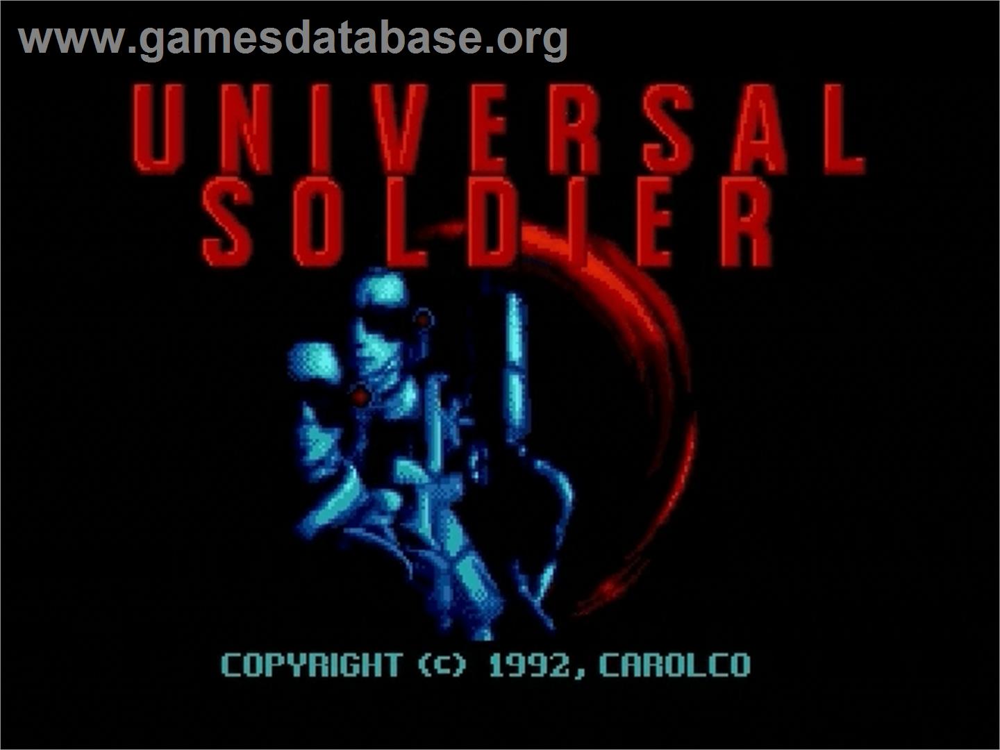 Universal Soldier - Sega Genesis - Artwork - Title Screen