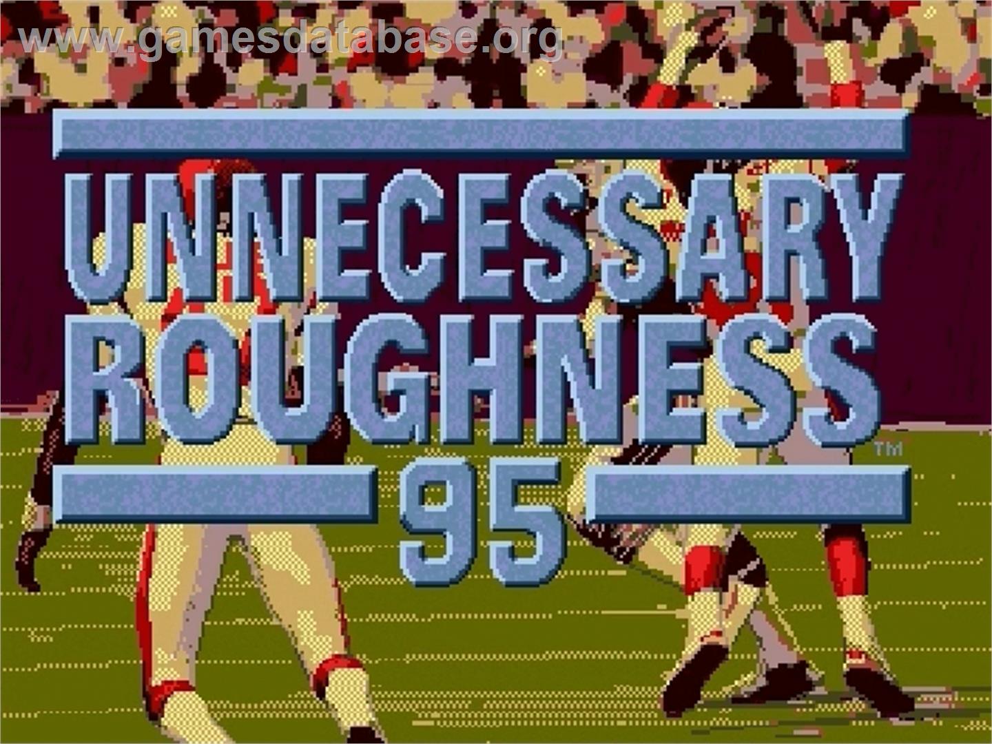 Unnecessary Roughness '95 - Sega Genesis - Artwork - Title Screen