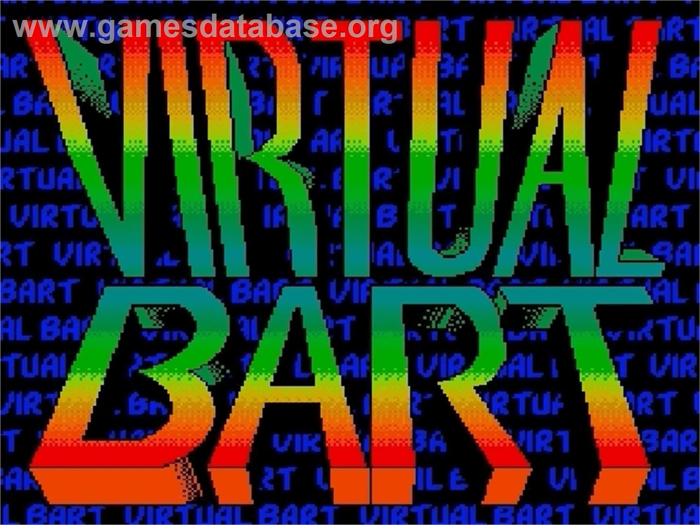 Virtual Bart - Sega Genesis - Artwork - Title Screen