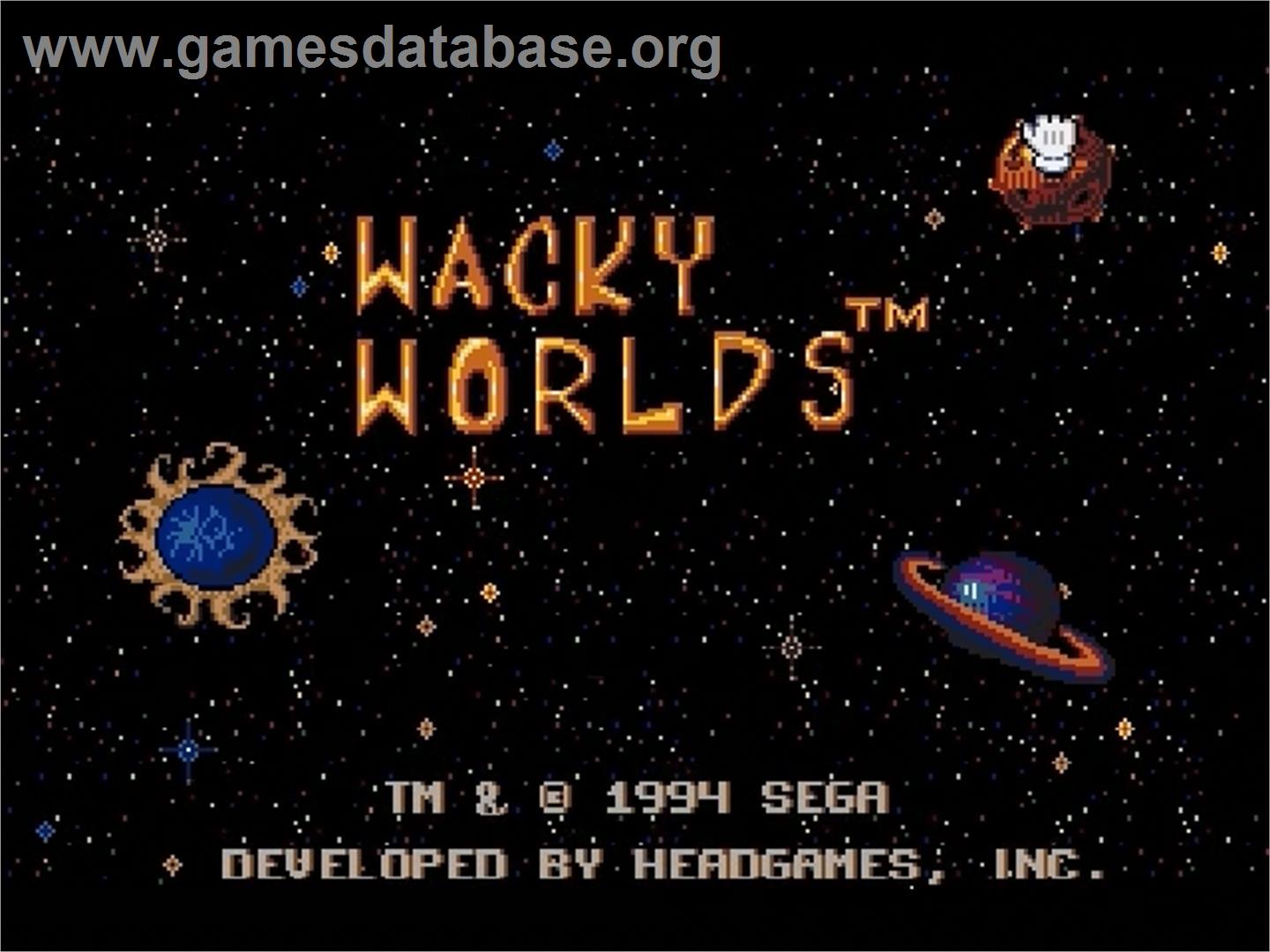 Wacky Worlds Creativity Studio - Sega Genesis - Artwork - Title Screen