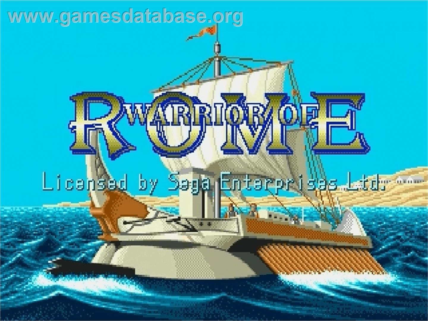 Warrior of Rome - Sega Genesis - Artwork - Title Screen